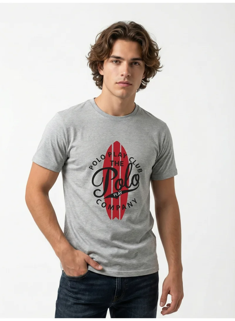 لعب البولو Boys Graphic T-shirt -GREY